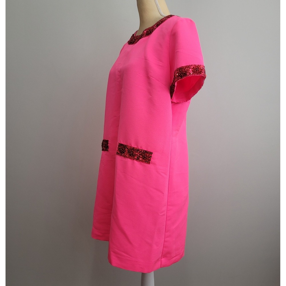 SAIL TO SABLE x Style Charade Size Large Pink Beaded & Sequin 'Tracey' Dress NWT - Picture 10 of 11